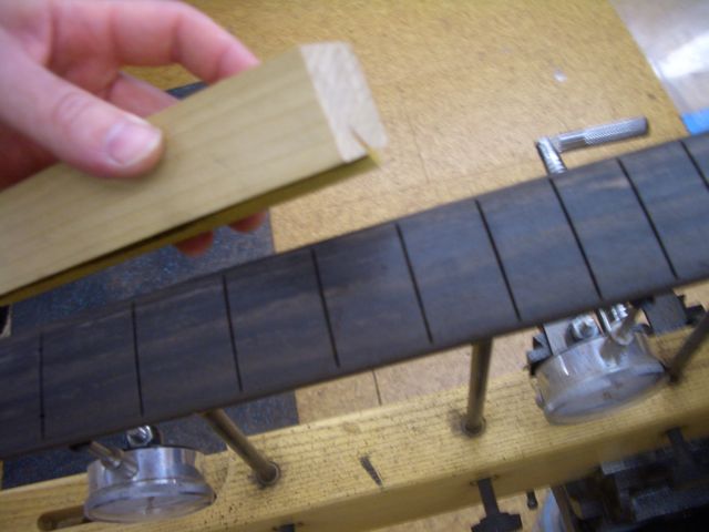 Rounding the edges of the fretboard