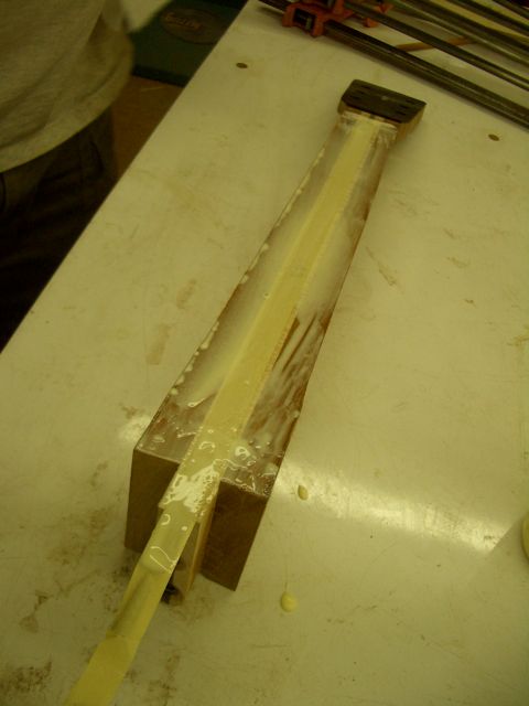 Gluing fretboard to neck