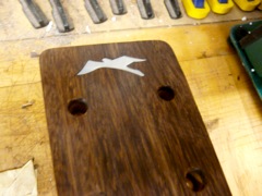 The inlaid headstock