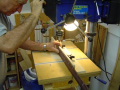 Drilling the side pins