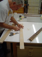 double stick tape fretboard to neck