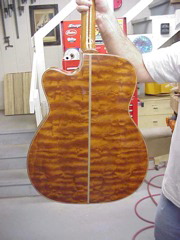Back of mahagony guitar